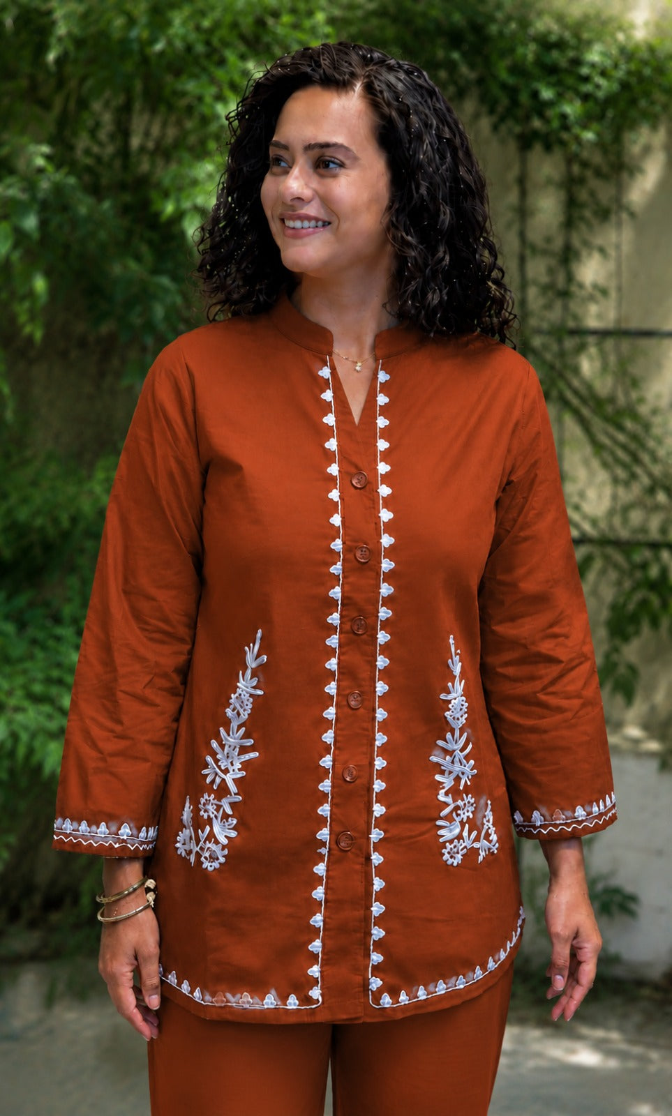 Premium Embroidered Cotton Flex Co-Ord Set