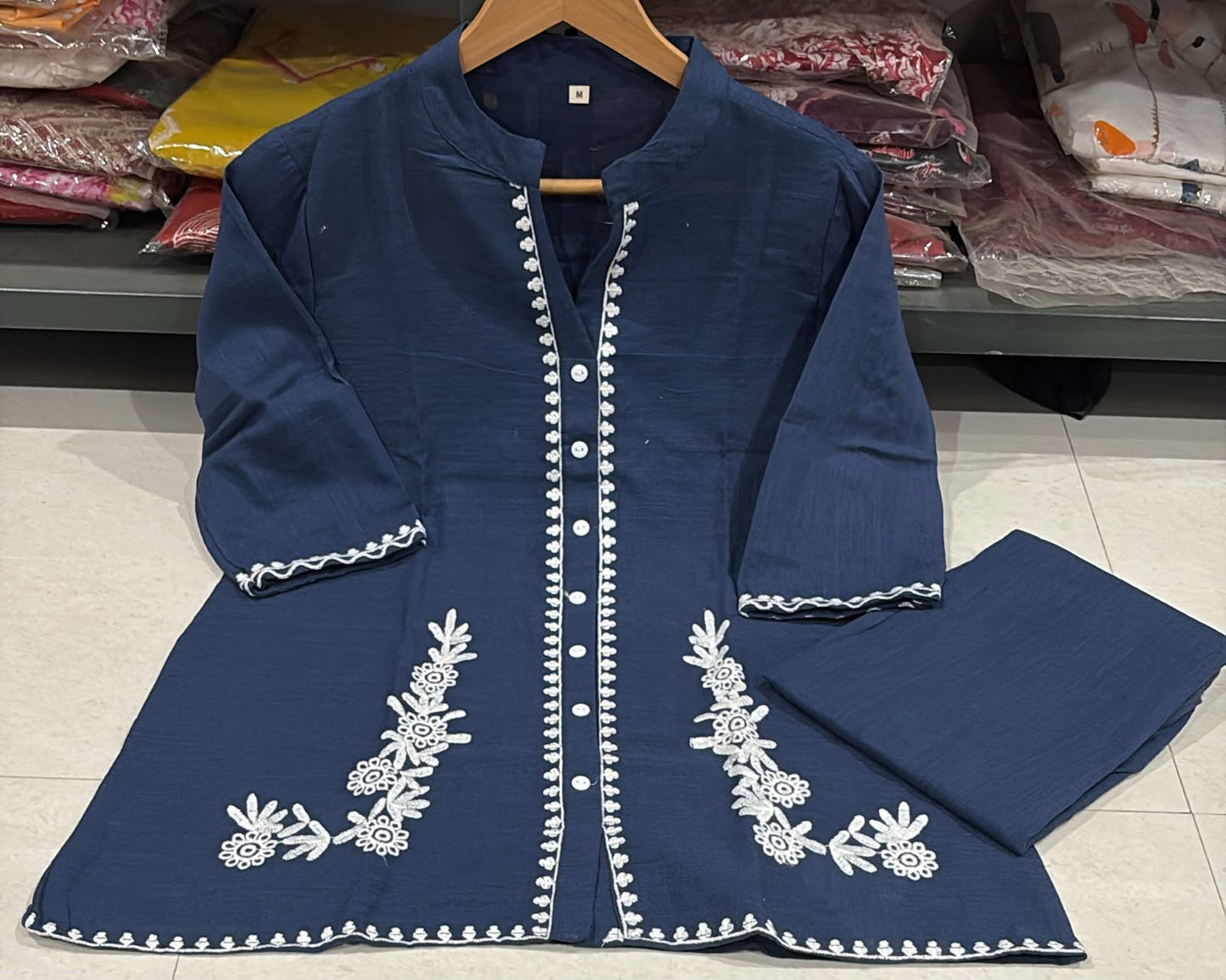 Premium Embroidered Cotton Flex Co-Ord Set