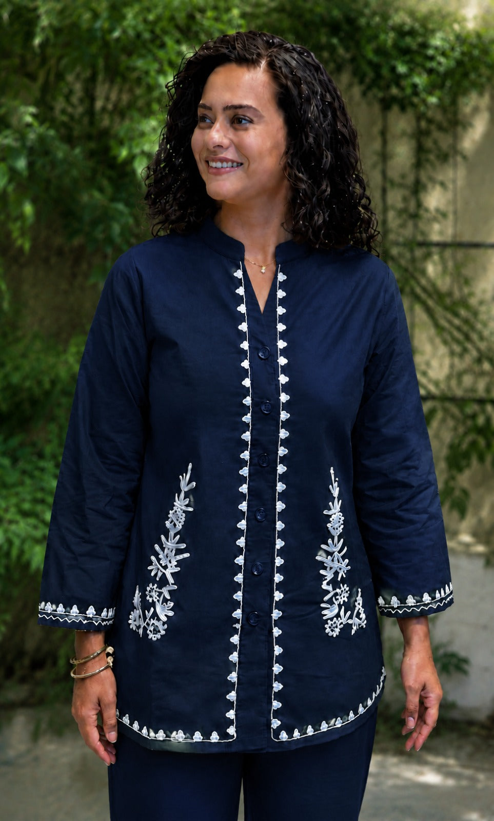 Premium Embroidered Cotton Flex Co-Ord Set