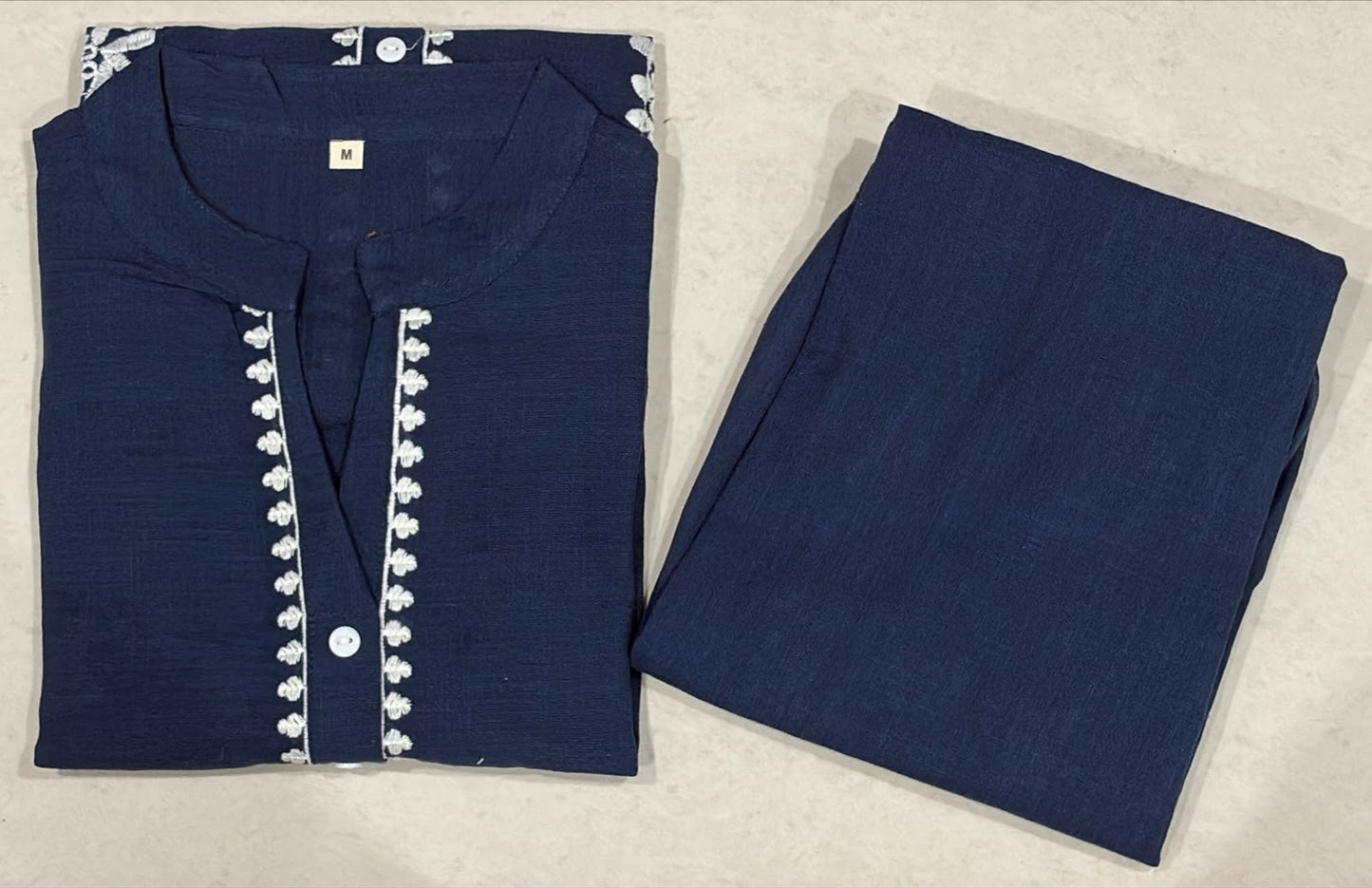 Premium Embroidered Cotton Flex Co-Ord Set