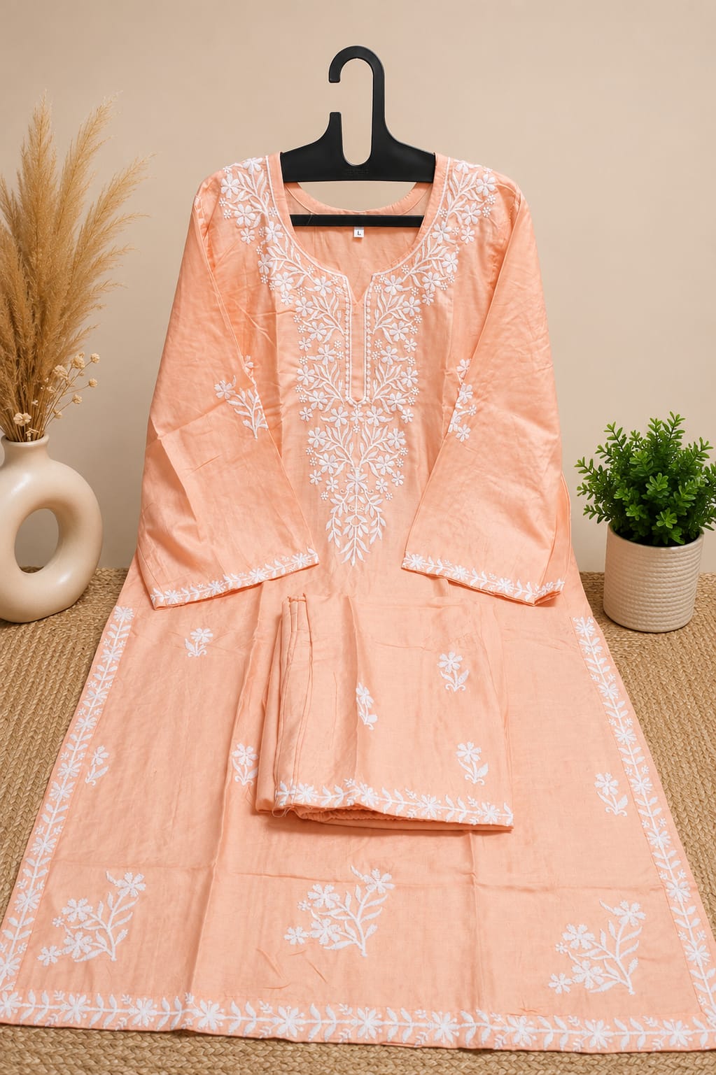 Premium Chikankari Rayon Kurta Palazzo Set