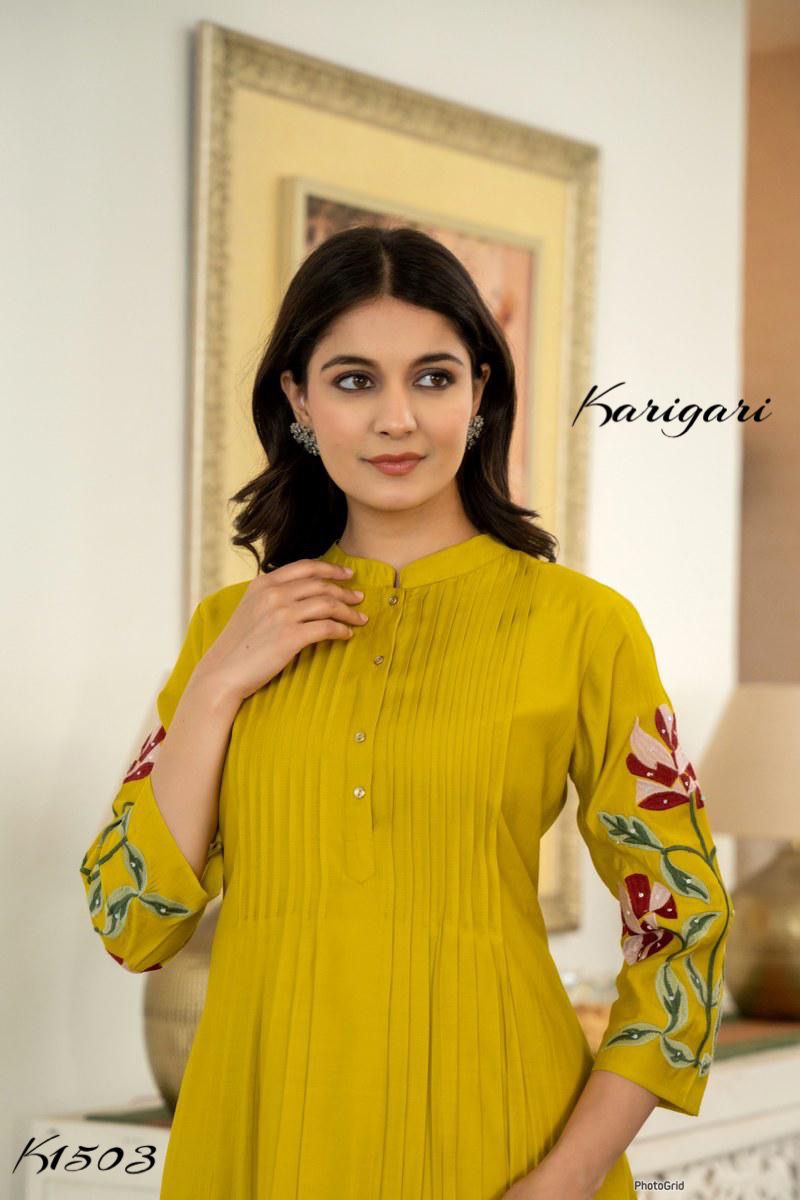 Premium Embroidered Pure Cotton Pleated Kurta Pant Set
