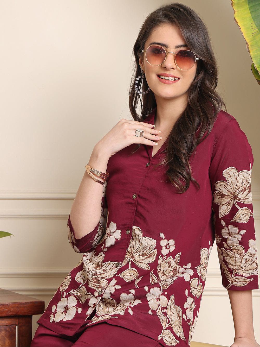 Premium Printed Cotton Bell Bottom Co-Ord Set