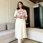 Embroidered Cotton Flex Kurta Pant Set - Festive Ready - White